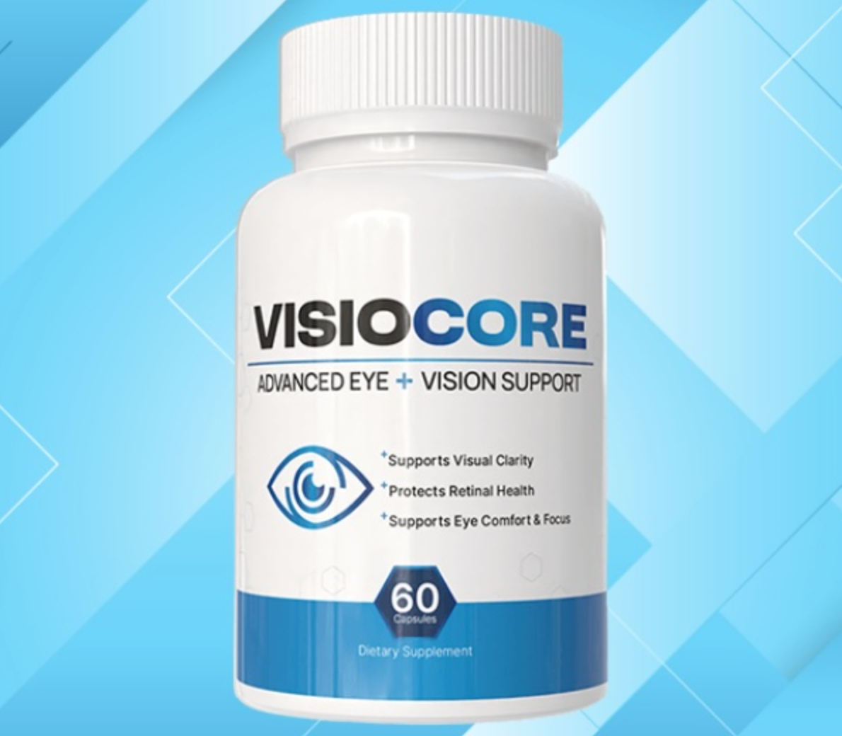 Visiocore Advanced Eye + Vision Support bottle, 60 capsules